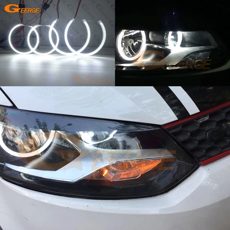 For Volkswagen VW Fox CrossFox 2010 2011 2012 2013 2014 Excellent Ultra bright illumination smd led Angel Eyes Halo Ring kit for lifan 620 solano 2008 2009 2010 2012 2013 2014 excellent ultra bright illumination smd led angel eyes halo ring kit