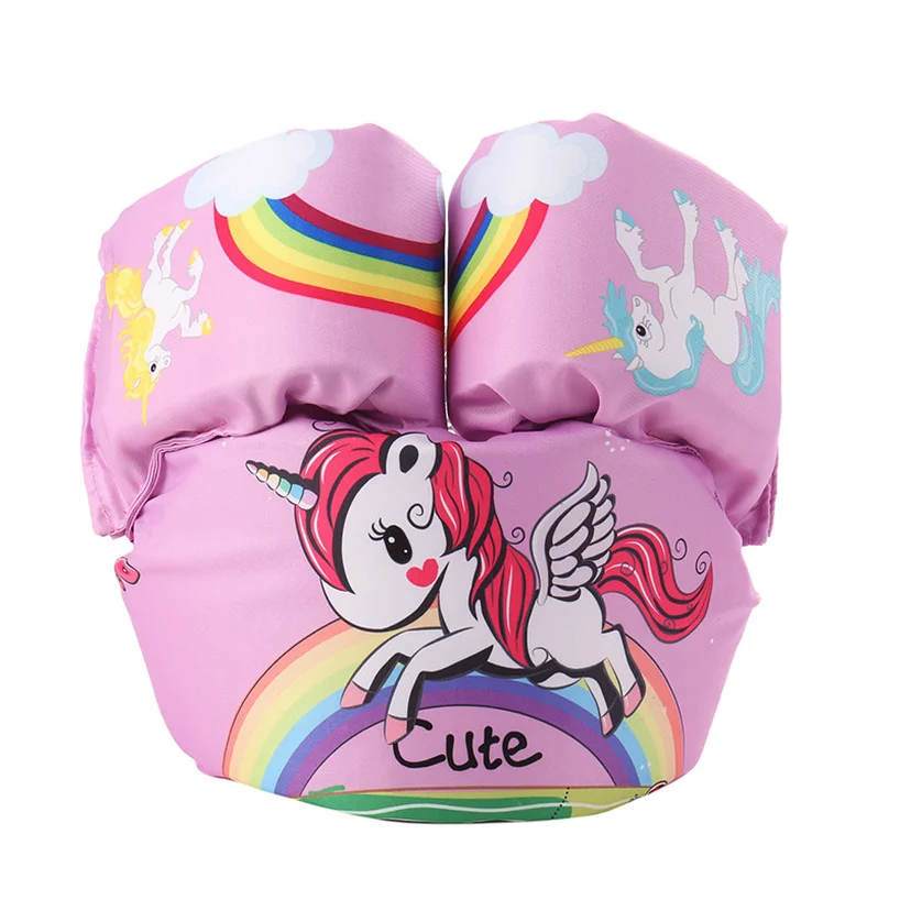 

1-7Year Old Inflatable Child Swim Vest Cartoon Life Vest Jackets Kids Swimming Pool Float Ring Swim Arm Ring Safety Training Toy