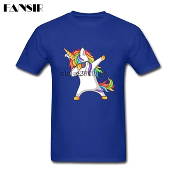 

XS-3XL Dabbing Unicorn Plain Tshirt Men Boy White Short Sleeve Custom Men T-shirts Family Clothing