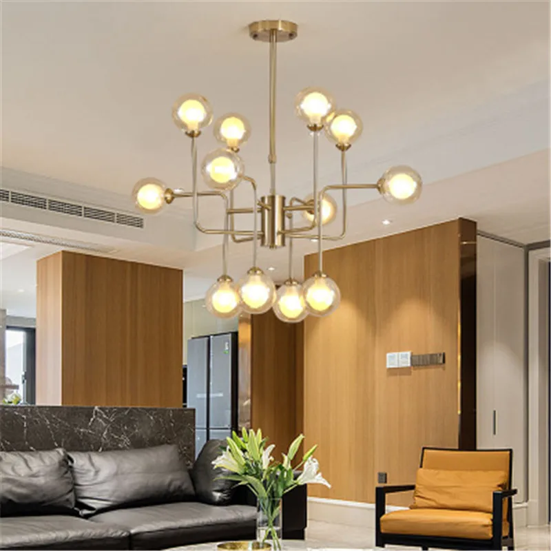 

Nordic Led Lighting Living Room Bedroom Lamp Personality Wrought Iron Chandelier Simple Modern Home Restaurant Chandelier