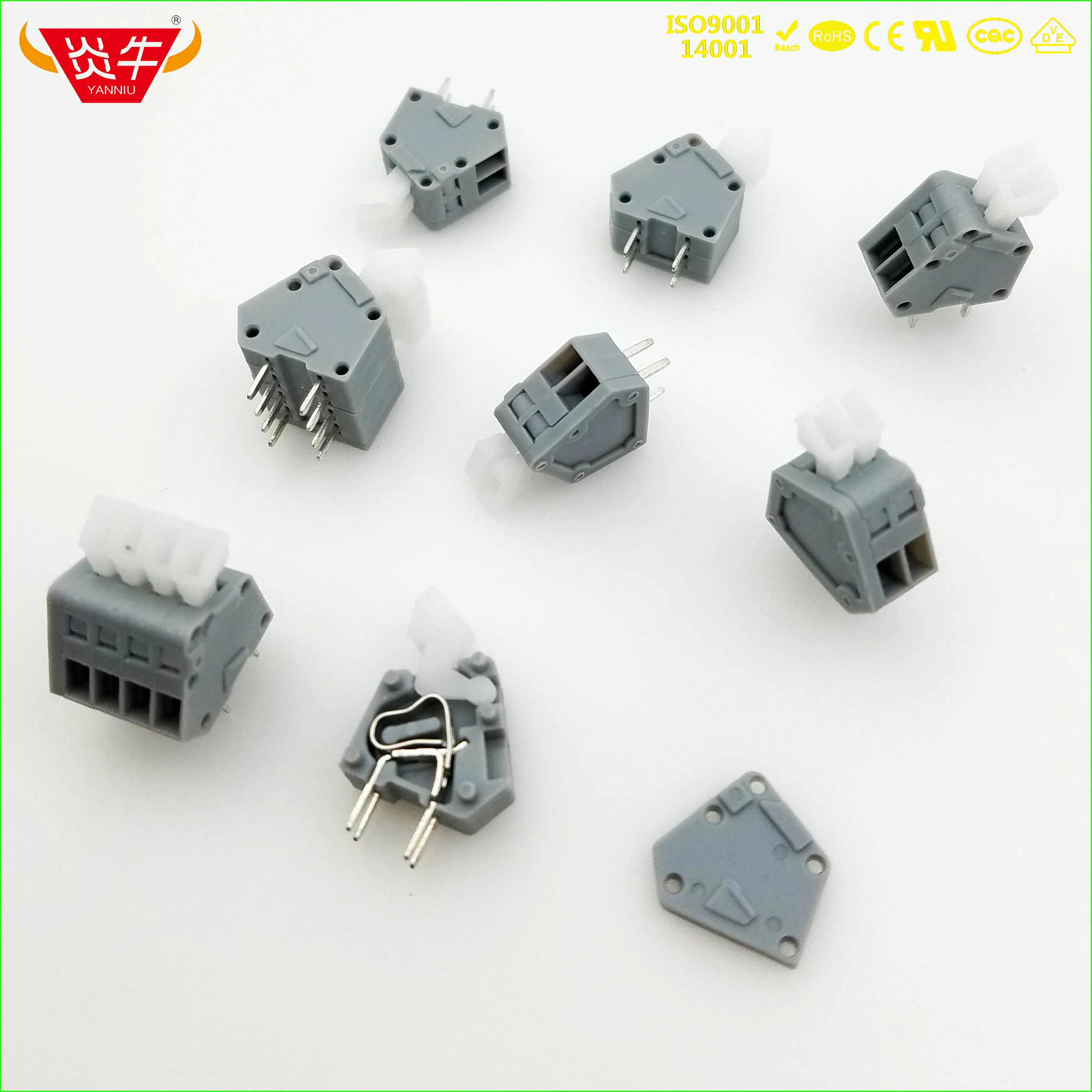 KF240 2 54 2P ~ 12P печатная плата пружинные клеммные колодки DG240 мм контакта 12 контактов