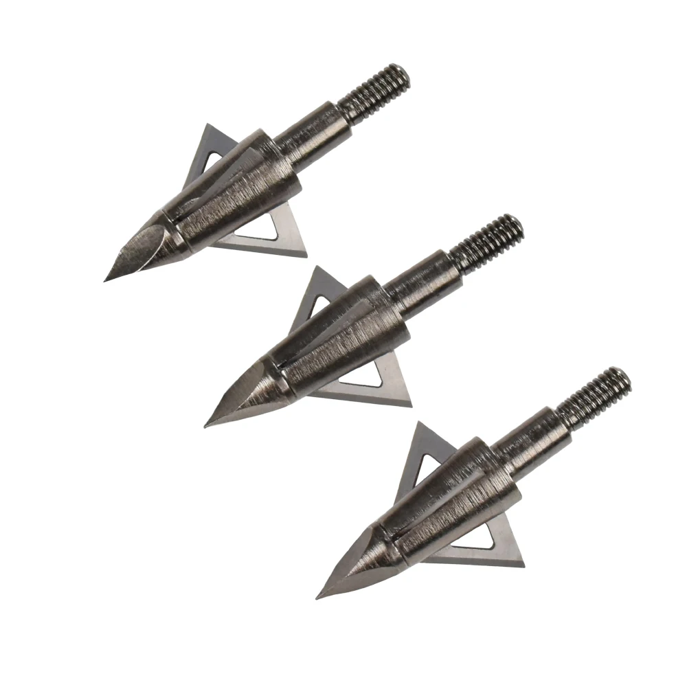 

12X Broadhead 100 125 Grain Hunting Beast Arrow Bolt Point Head 3 Blades Archery Bow Outdoor Target Hunting Beast Free Shipping