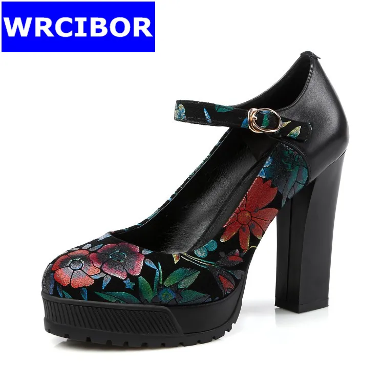 11CM 2017 NEW font b Women s b font Shoes Nubuck Leather Round toe High heeled