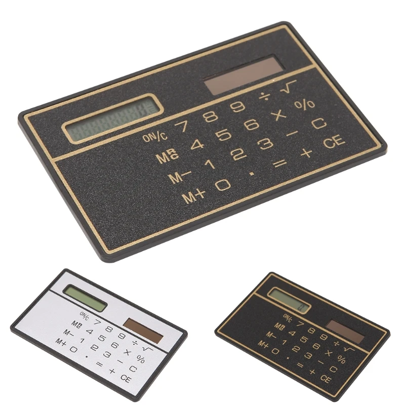 

8-Digit Solar Powered Pocket Calculator New Ultra Thin Mini Credit Card Sized Calculator Drop Shipping