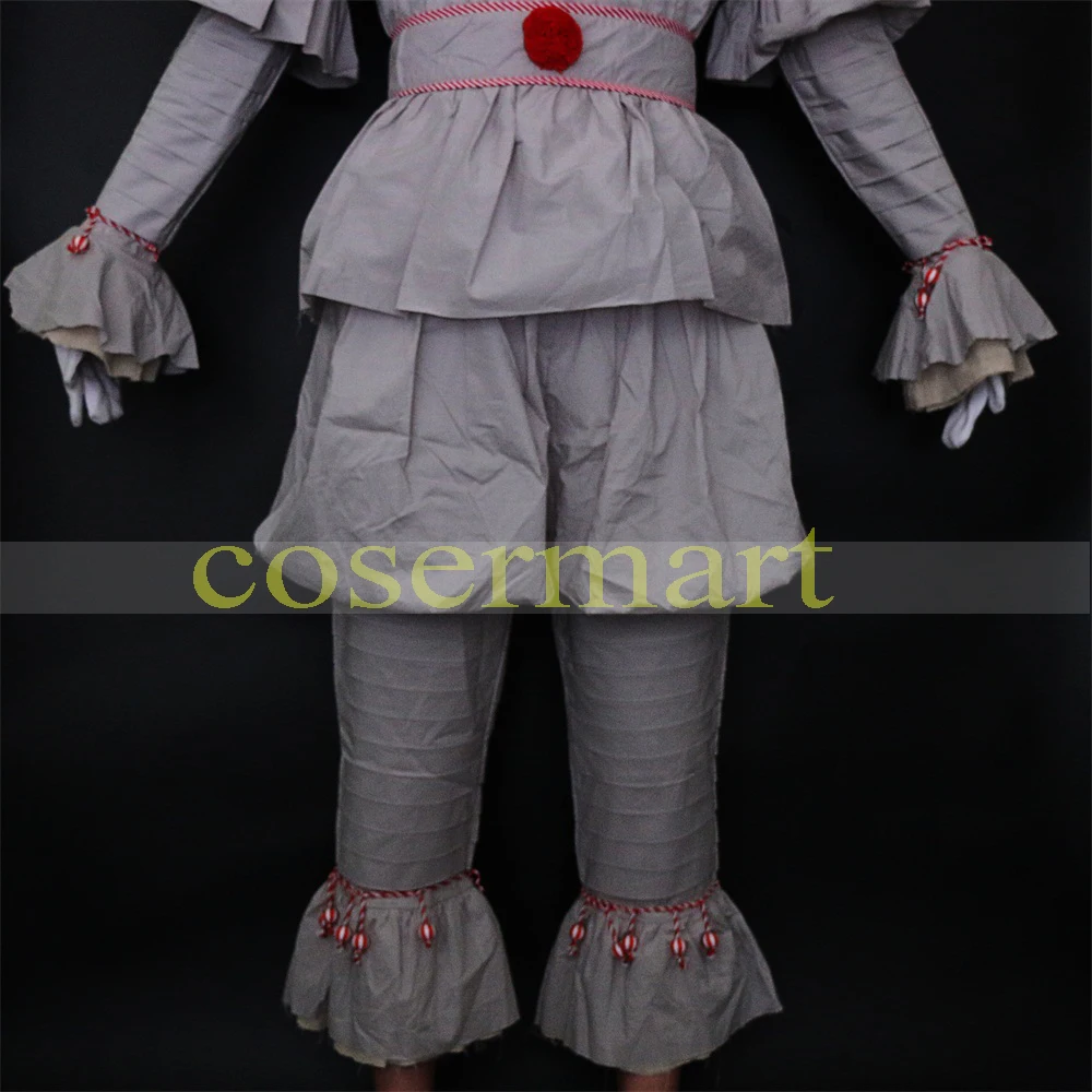 Pennywise Косплей Костюм Стивен Кинг Маска мужской костюм маска пеннивайза костюм клоуна на Хеллоуин террор костюм маскарад