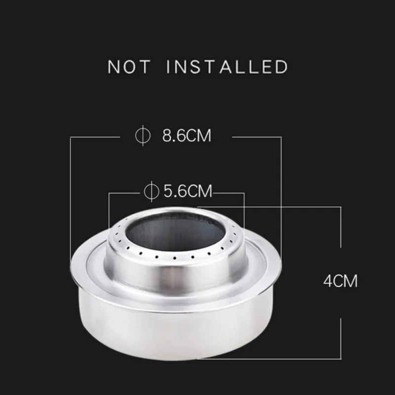 Портативная уличная спиртовая плита из нержавеющей стали, мини-плита для кемпинга, пешего туризма, пикника, плита, печь