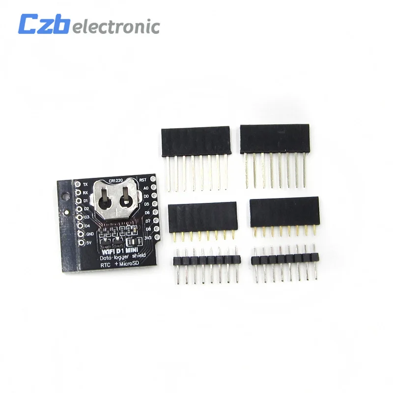 HX18B024 Real Time Clock Data Log Logger Shield for WEMOS D1 Mini With Micro SD +RTC DS1307 Clock For Arduino Raspberry(1)