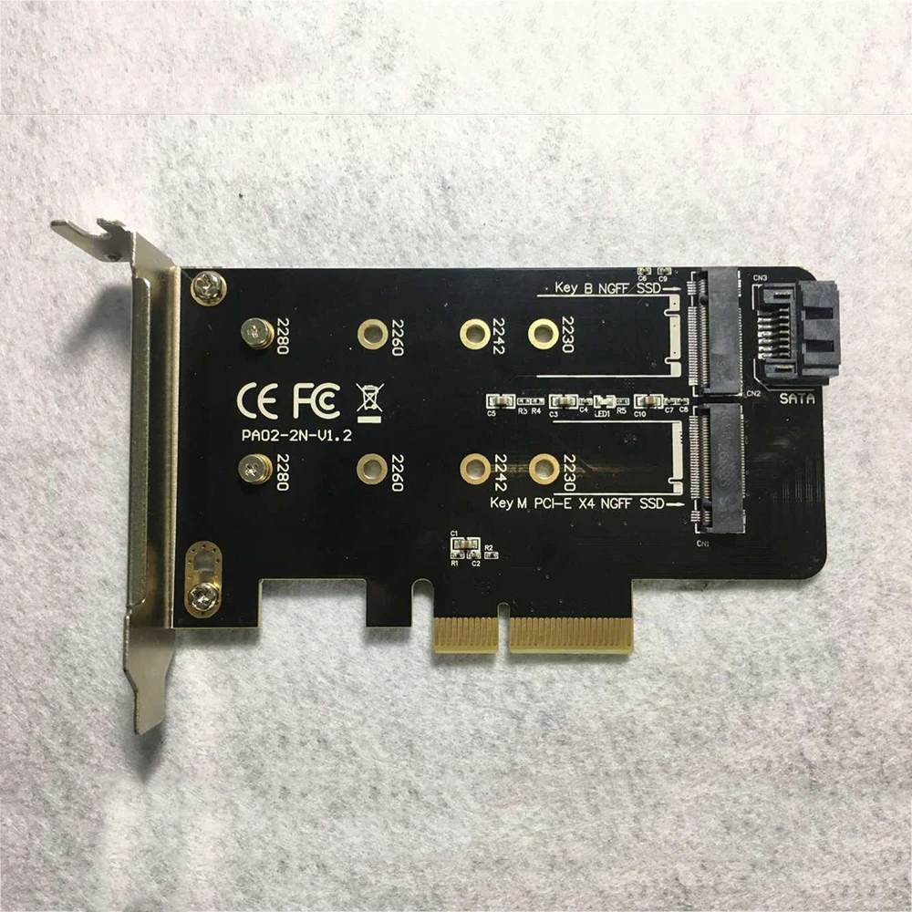 M.2 NGFF на PCI E X4 слот адаптер внешний жесткий диск SSD твердотельный - Цена: 961,31 руб.