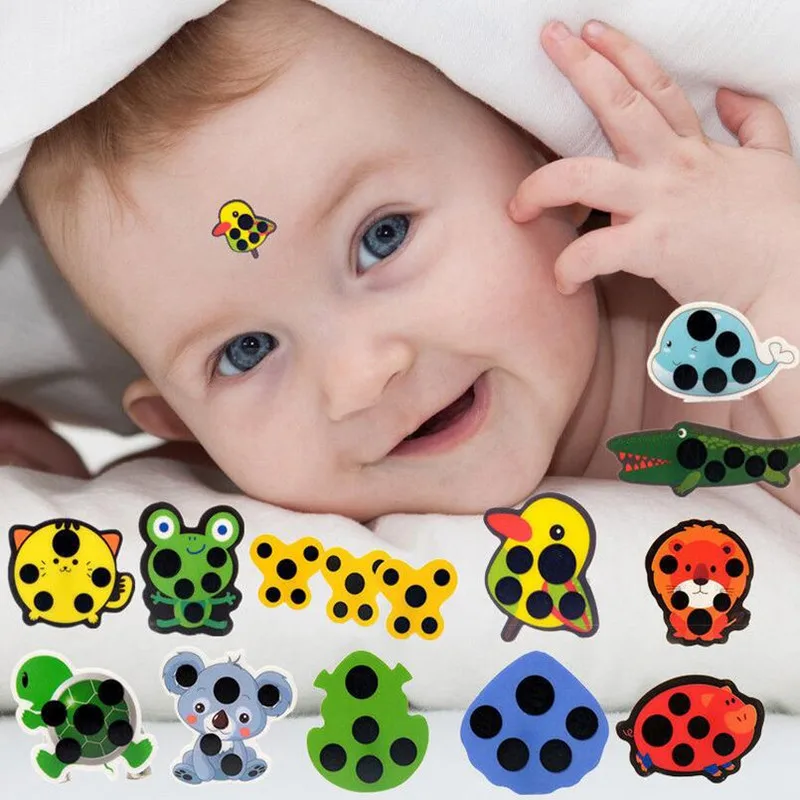 

5PCS Baby Kid Forehead Cartoon Head Thermometer Baby Cute Sticker Forehead Head Strip Body Fever Thermometer 30% off