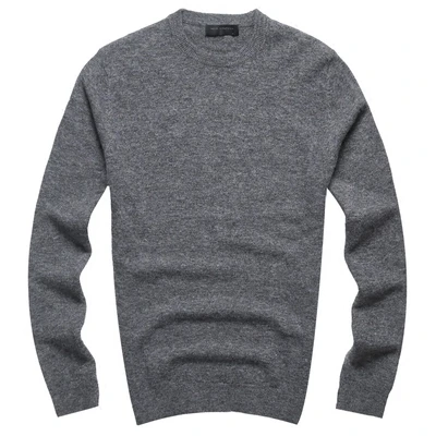 Мужской зимний свитер, чистый Толстый Тонкий теплый хлопковый шерстяной повседневный мужской брендовый Модный пуловер с круглым вырезом, качественные пуловеры в европейском стиле J742 - Цвет: flower grey