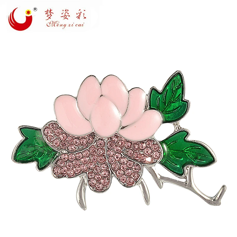 

MZC New Jewelry Bijoux Plant Brooches For Women Flower broches mujer Crystal Broaches Pin For Girl Broches para as mulheres Gift