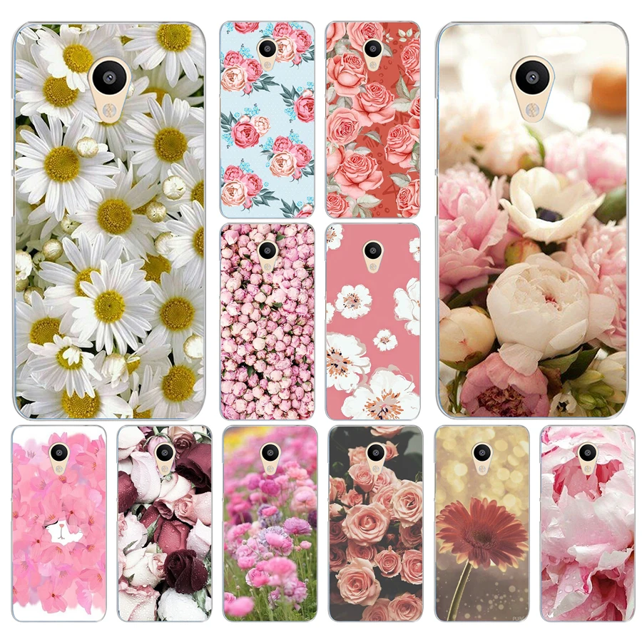 

189DD Peony Sunflowe Rose Daisy Plants Flower Hard Cover Case for Meizu M2 M3S M3 M3S M5S Mini M3 note M5 M6 M6 note U10 U20