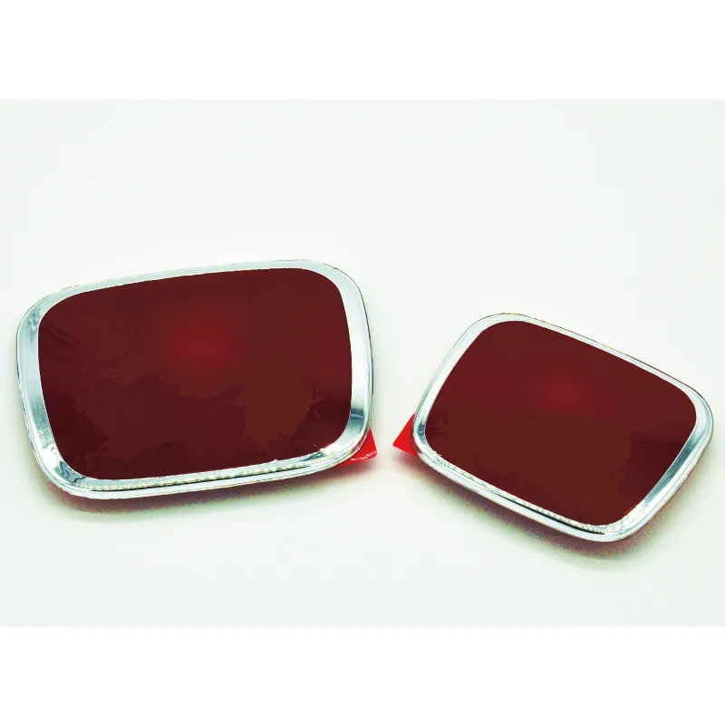 FREE SHIPPING TYPE R RED CHROME FRONT GRILL + REAR TRUNK BADGE EMBLEMS