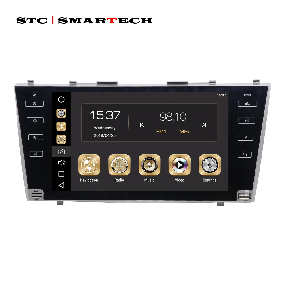 Perfect SMARTECH 2 Din 9 inch Screen For Toyota Camry Car Radio Audio GPS Navigation System Octa Core Android 8.0 4GB RAM 32GB ROM OBD 4