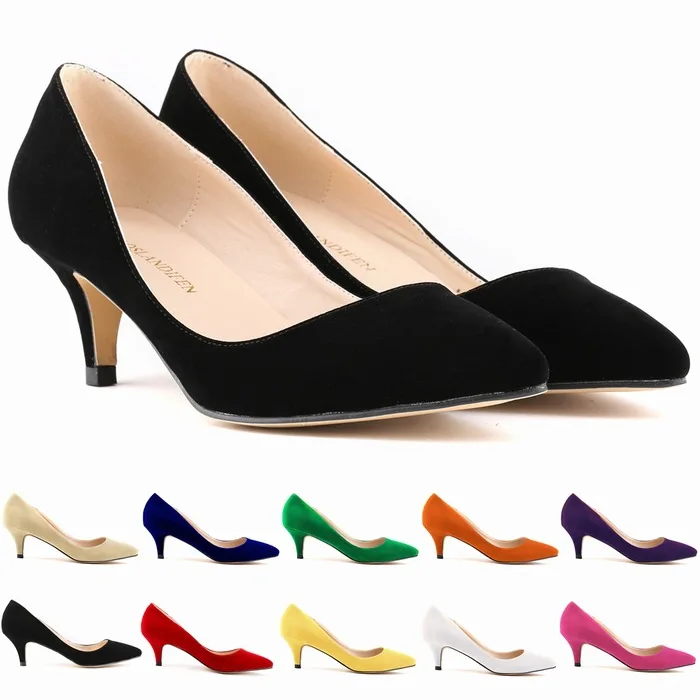 Женские туфли-лодочки однотонная замшевая женская обувь женские свадебные туфли на высоком тонком каблуке с острым носком Роскошная модная распродажа