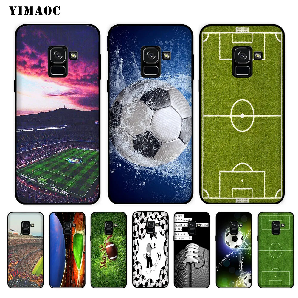 YIMAOC Футбол футбольный мяч воды мягкий чехол для Samsung Galaxy A3 A5 A6 A7 A8 A9 Plus Note 8 9 A10 A30 A40