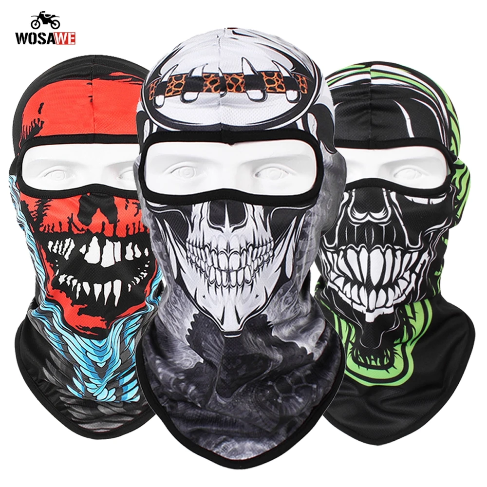 

Motorcycle Full Face Mask Breathable Bandana Neck Gaiter Mask Shield Warmer Sports Camping Tactical Scarf Helmet Liner Men Women