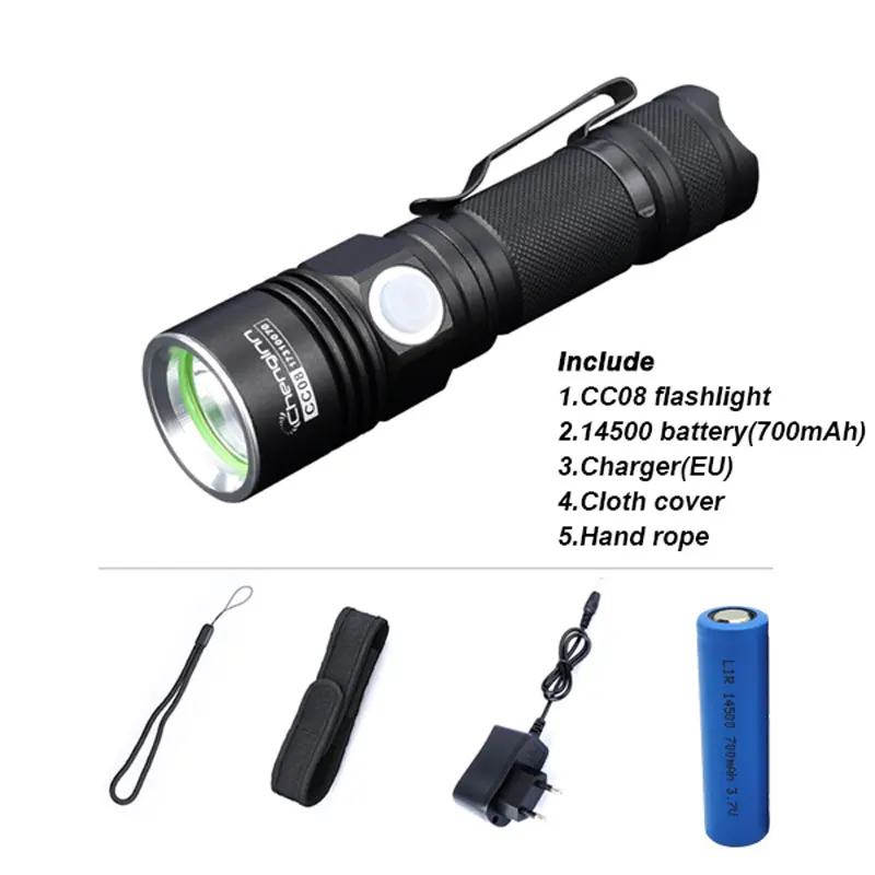 Led Linterna Bateria Y Cable De Carga Usb Incluidos Linterna Recargable H...