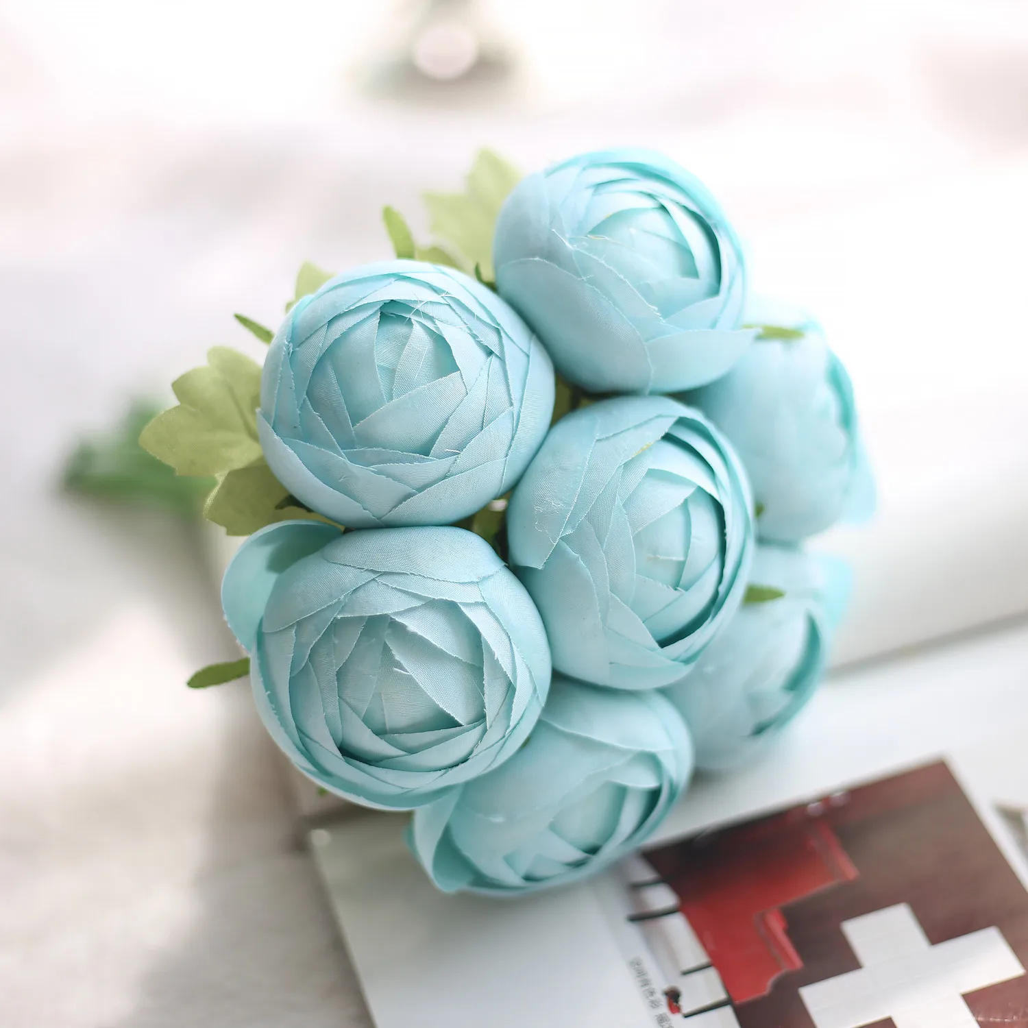 458 33 De Réduction1 Bouquet Fleur De Lotus Bleu Soie Fleur Artificielle Accueil Célébrations Mariage Jardin Lieux Publics Fête Festival Décor 25