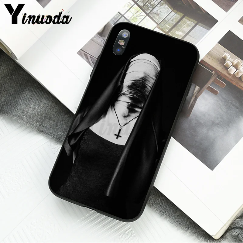 Мягкий силиконовый черный чехол Yinuoda nun из ТПУ для Apple iPhone 8 7 6 6S Plus X XS MAX 5 5S SE XR