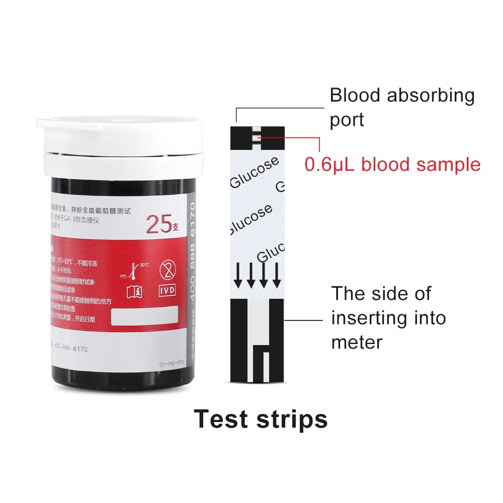 Billige Yili 50 100 stücke Glucose Teststreifen und Blut Sammeln Nadeln Lanzetten von Cofoe Nur für Cofoe Yili Blut glucose Meter Monitor