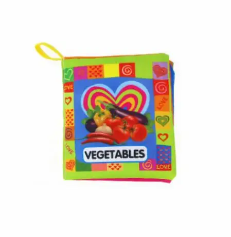 vegetables 0-36 месяцев Мягкие развивающие книжки ткань книги шуршет звук младенческой для раннего развития коляска игрушка для новорожденных кроватки кровать - Цвет: vegetables