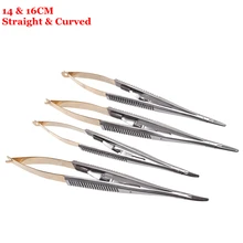 1 шт. хирургический стоматологический ортодонтический имплантат Кастровьехо иглы держатели инструменты 14 см и 16 см/прямой/изогнутый на выбор