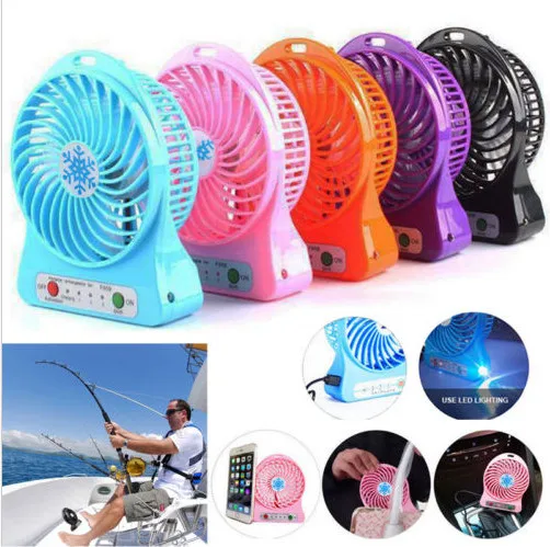 portable mini fan with light