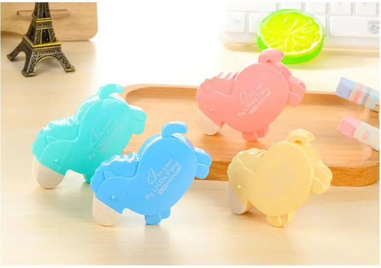 Lote Bonito Cavalo Pequeno Escritório Fita Corretiva Papelaria Material Escolar Suprimentos Cinta Papeleria 24 Pçs - 3 Cheap Fitas de correção