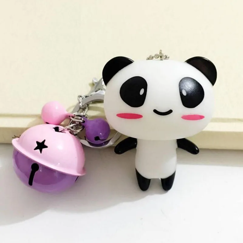 1 Pc new Kawaii Cartoon Panda Keychain Chinese animals Panda bell