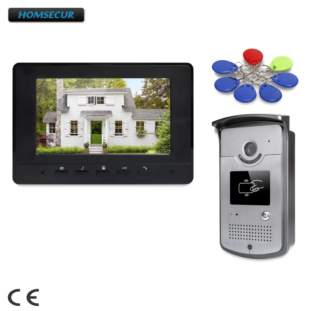 

HOMSECUR 7inch Video Door Intercom System with Mute Mode for Home Security for Apartment XC001+XM707-B