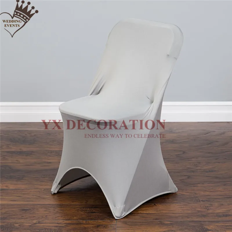 25 50 100pcs Lot Lycra Spandex Chair Cover For Folding Chair Stretch Chair Cover Event Hotel Festival Decoration