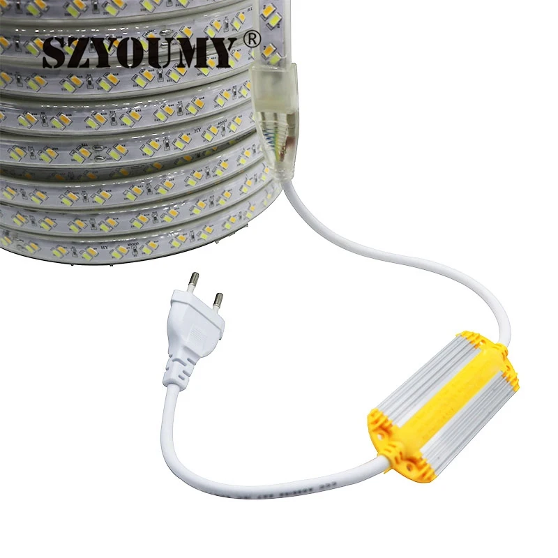 buy SZYOUMY 120leds M 220V 5730 Color Temperature LED Strip CT Cool White amp; Warm White Dual White Dimmable Flexible Tape Light IP67