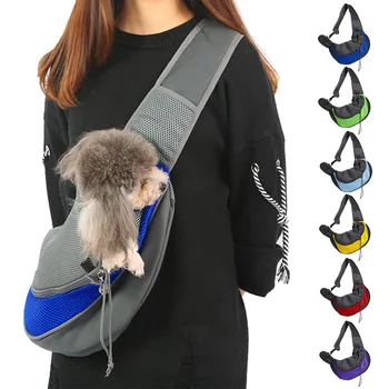 

Pet Carrier Cat Puppy Outdoor Travel Handbag Pouch Mesh Oxford Single Shoulder Bag Sling Mesh Travel Tote Pet Supplies