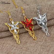 Elfos quentes princesa aragorn arwen evenstar o senhor do crepúsculo estrela pingente liga colar presente para fãs filme jóias