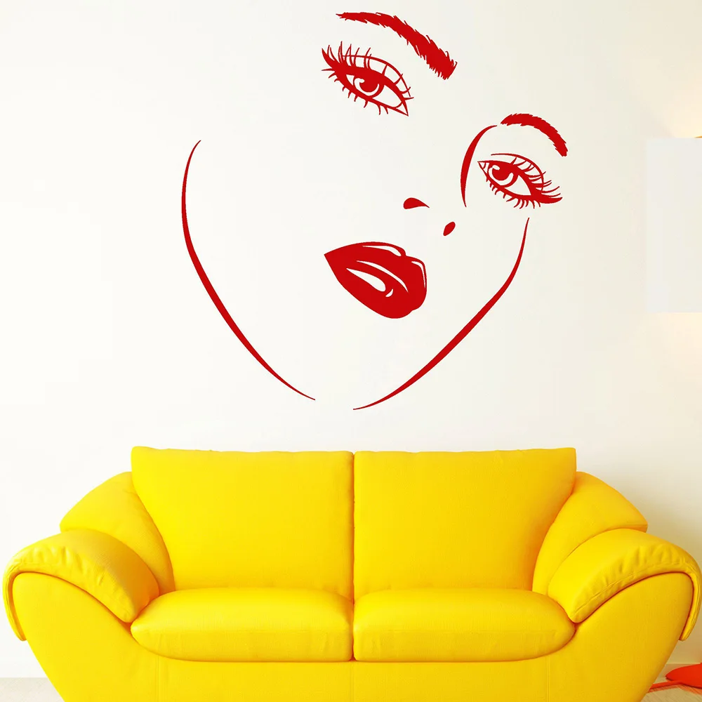 Girl Face Woman Makeup Sexy Lips Eyelashes Stickers