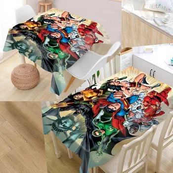 

New Arrival Custom superman Table Cloth Waterproof Oxford Fabric Rectangular Tablecloth Home Party Tablecloth