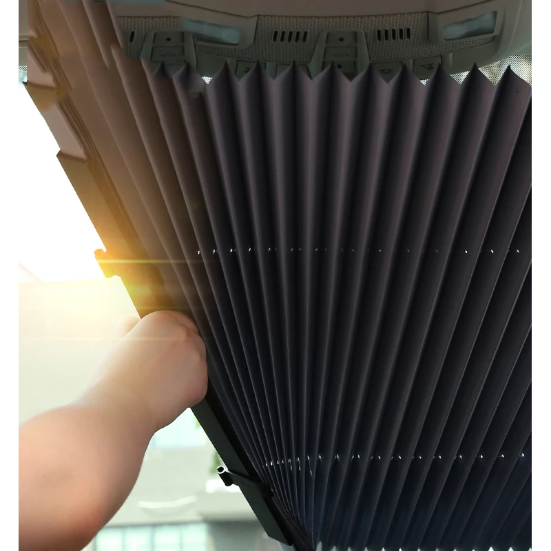 

Car Retractable Curtain With Uv Protection Sunshade Car Window Sunshade Upgarde Retracta'ble SUV Truck Car Front Windshield