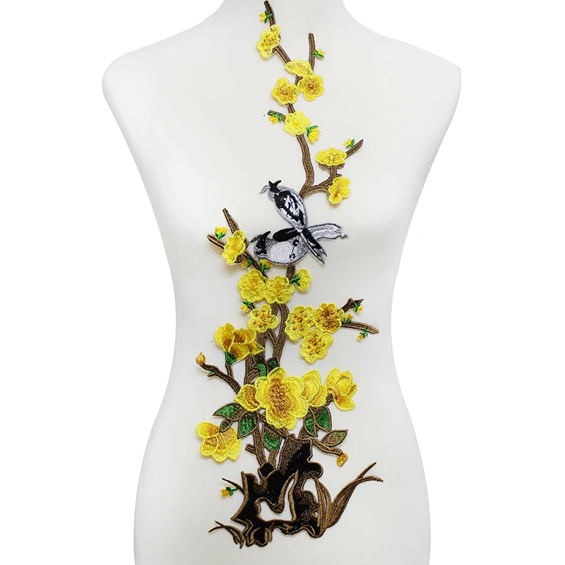 10 шт. Кружевная аппликация с цветочной вышивкой T2026|fabric flowers for clothing|fabric in new yorkfabric