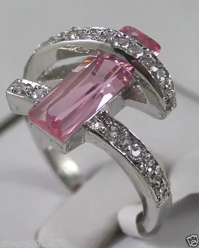 FREE SHIPPING&gt&gt&gt@@ Wholesale price 16new ^^^^free post Jewelry pink Crystal Ring Size :7 8 | Украшения и аксессуары