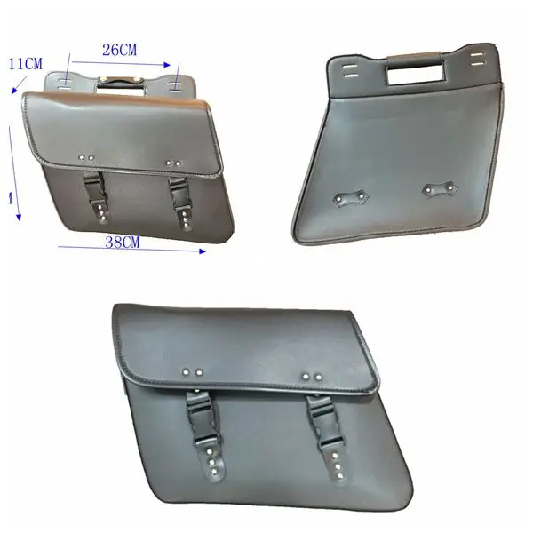 

Motorcycle Capacity Luagge Side Bag Leather Saddle bag Dual Sport Bike Chopper