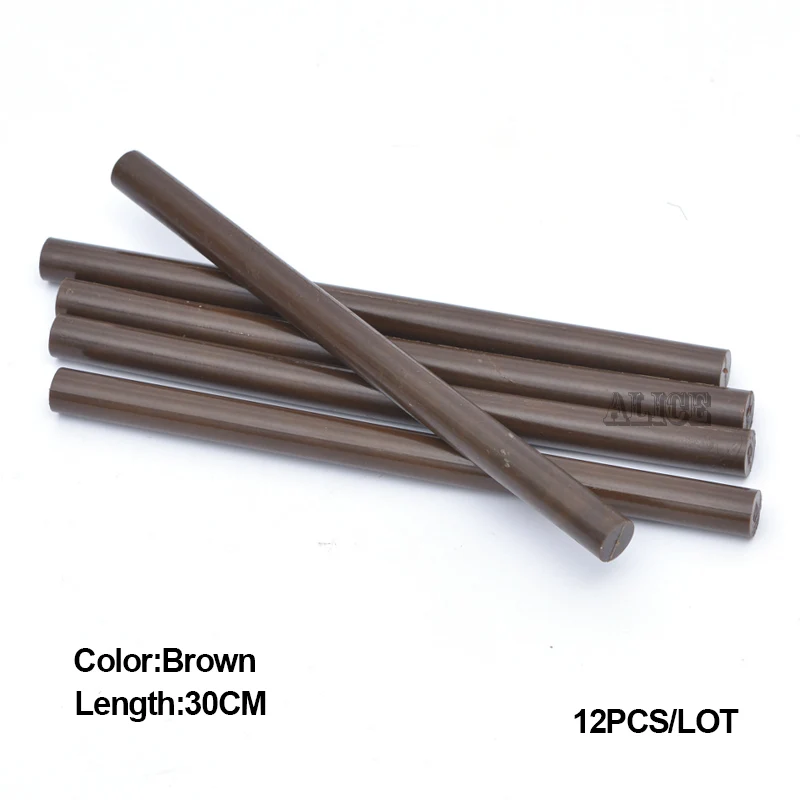 Кератиновые клеевые палочки для наращивания волос 30 см термоклей цветные палочки для горячего клея