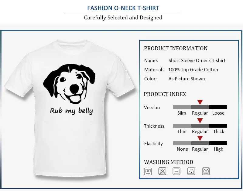 Rub my belly Top T-shirts Short Sleeve Design Dominant Men's Summer Autumn Tops Shirt Design Tee Shirts Round Neck 100% Cotton Rub my belly