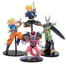8 polegadas 2 Trunks Super Saiyan Dragon Ball Z Son Goku Figura de Ação BWFC Kamehameha Coleção Toy Modelo