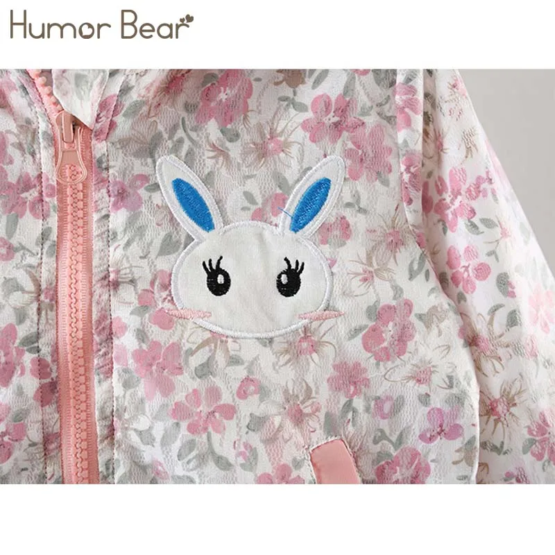 Humor Bear/верхняя одежда, детская одежда с капюшоном, куртки для девочек, осенние детские куртки с рисунком, Детская куртка
