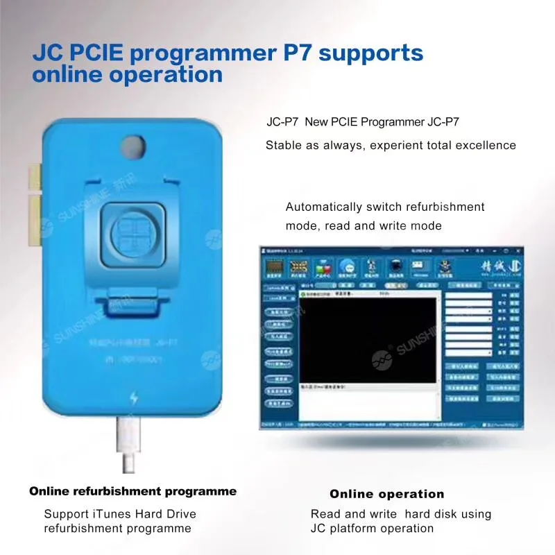 JC Pro1000S HDD NAND Programmer P7 удаление ошибок Записи для iPhone 5SE 6S 6SP 7 7P iPad Pro|Аксессуары