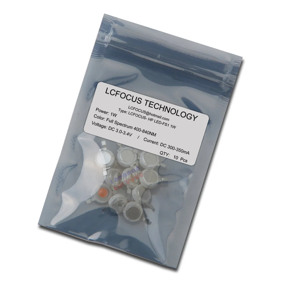 Светодиодный чип высокой мощности 1 Вт полный спектр 400 840nm COB диод SMD DIY