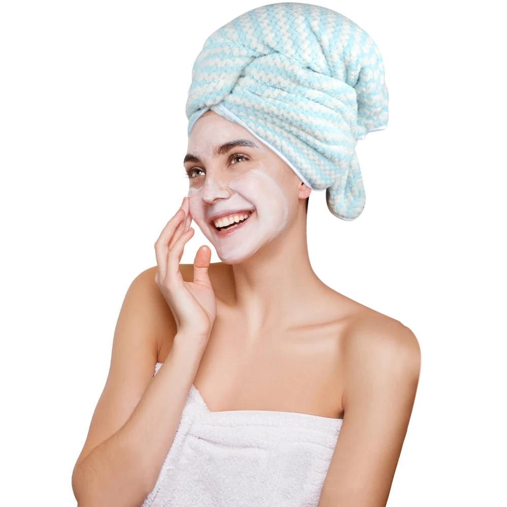 Полотенце из микрофибры для волос шапочка для ванны и душа сухое банное полотенце ультравпитывающее супер мягкое длинное толстое кудрявое сушильное полотенце большое 21Inx43In