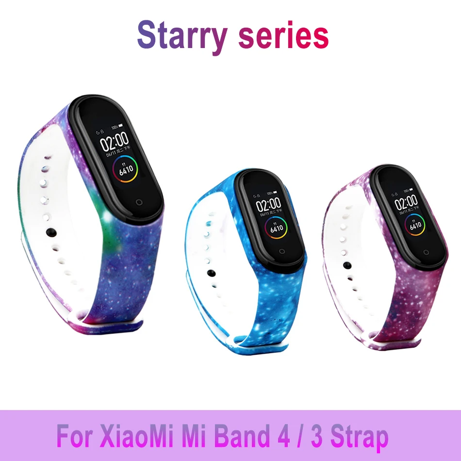 Цветной Камуфляжный ремешок Mi Band 4, сменный силиконовый ремешок с принтом, смарт-браслет для Xiaomi Mi браслет miband 4 3 NFC Pulseira