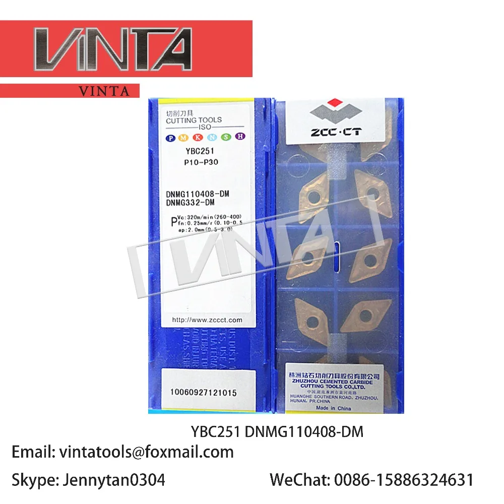 

high quality 10pcs/lots YBC252 YBC152 YBC251 DNMG110408-DM cnc carbide turning inserts